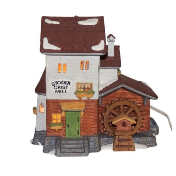 Dept 56 Stoder Grist Mill 59536 Alpine Village Series Mountain 1988 Original Box - Picture 1 of 8